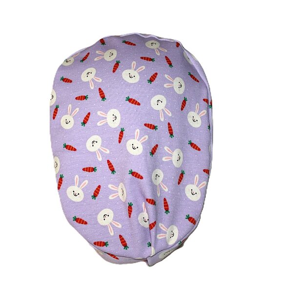 Handmade Easter Bunny Euro Scrub Cap, Soft, Stretchy Cotton Blend - Picture 4 of 7